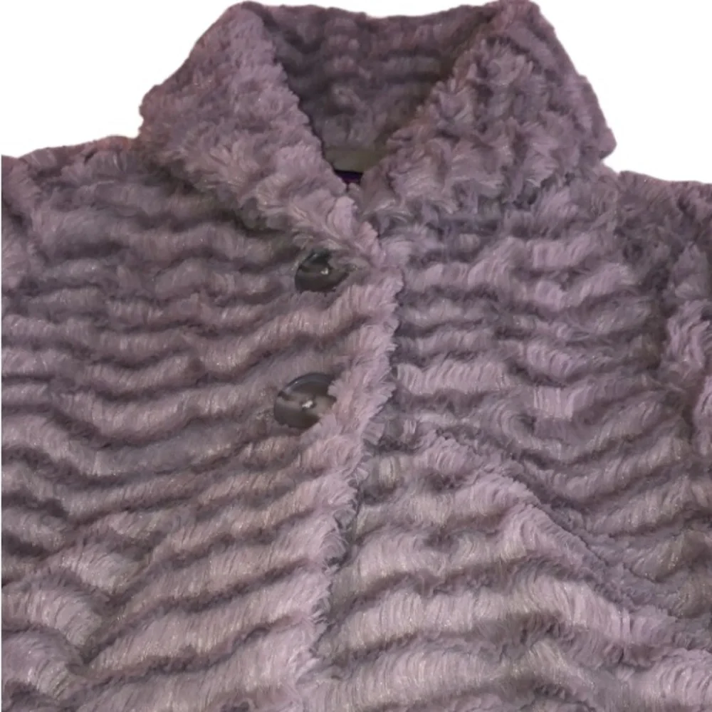 Patagonia girls size large 12 -14 lilac faux fur jacket lined